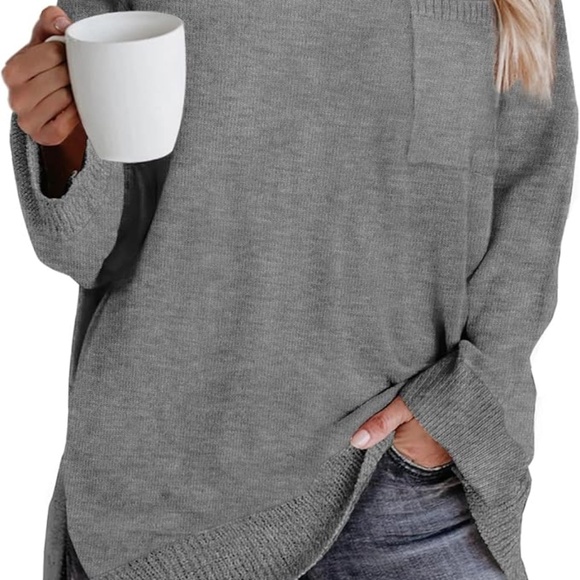 Ladies Midweight Soft Gray Tunic Sweater - size XL - Picture 8 of 8